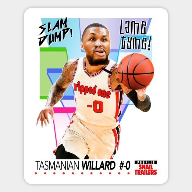 Tasmanian Willard - Dump Sports Basketball Magnet by Defunctland